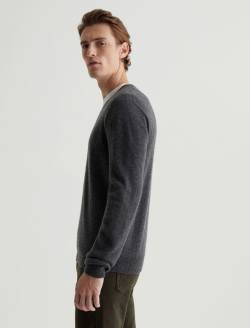 Beck Vee Legendary Grey Classic Long Sleeve Vee Neck Cashmere Sweater MENS TOPS Photo 4
