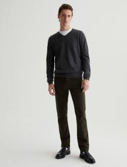 Beck Vee Legendary Grey Classic Long Sleeve Vee Neck Cashmere Sweater MENS TOPS Photo 5