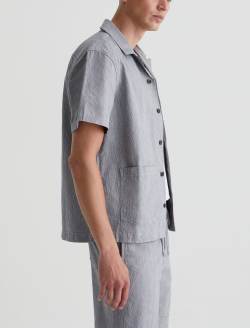 Foster Shirt Shady Palm Cabana Shirt MENS TOPS Photo 4