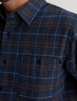 Wayne Work Shirt Navy Multi Relaxed Fit MENS TOPS Photo 6