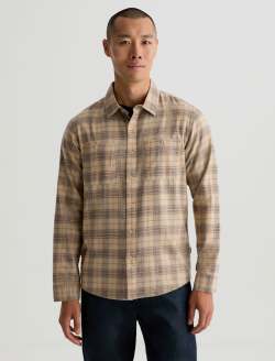 Wayne Work Shirt Tan Multi Relaxed Fit MENS TOPS Photo 1