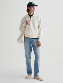 Ethan Zip Sweatshirt Ivory Dust Quarter Zip Pullover MENS TOPS Photo 5