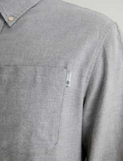 Aiden Dress Shirt Heather Grey Classic  Long Sleeve Button Up Shirt MENS TOPS Photo 6