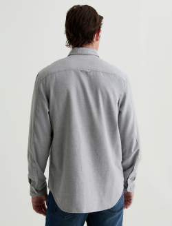 Aiden Dress Shirt Heather Grey Classic  Long Sleeve Button Up Shirt MENS TOPS Photo 8