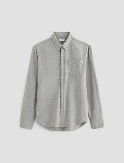 Aiden Dress Shirt Heather Grey Classic  Long Sleeve Button Up Shirt MENS TOPS Photo 1