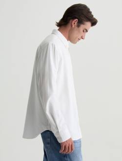 Aiden Dress Shirt White Classic  Long Sleeve Button Up Shirt MENS TOPS Photo 4
