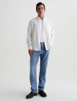 Aiden Dress Shirt White Classic  Long Sleeve Button Up Shirt MENS TOPS Photo 5