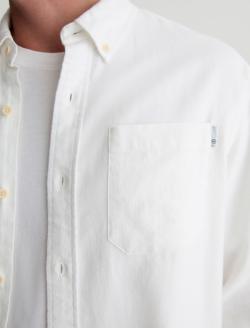 Aiden Dress Shirt White Classic  Long Sleeve Button Up Shirt MENS TOPS Photo 6