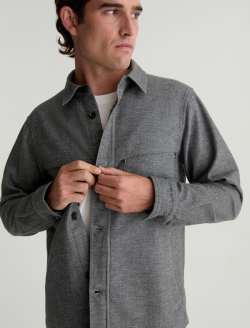 Elias Shirt Jacket Heather Charcoal Shirt Jacket MENS TOPS Photo 3