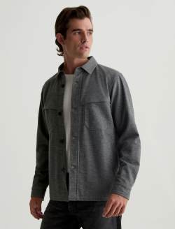 Elias Shirt Jacket Heather Charcoal Shirt Jacket MENS TOPS Photo 7