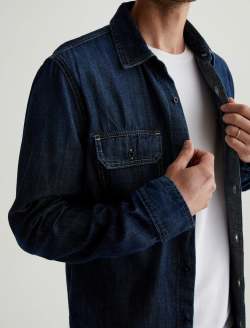 Aiden Utility Shirt Harbor Coast Classic Button Up Shirt MENS TOPS Photo 3
