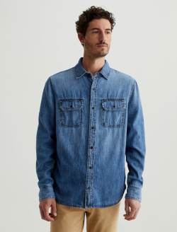 Aiden Utility Shirt Valley View Classic Button Up Shirt MENS TOPS Photo 1