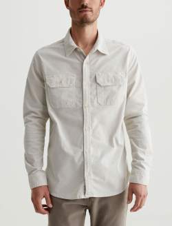 Aiden Utility Corduroy Shirt Pebble Creek Classic Button Up Corduroy Shirt MENS TOPS Photo 2