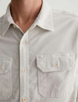 Aiden Utility Corduroy Shirt Pebble Creek Classic Button Up Corduroy Shirt MENS TOPS Photo 6