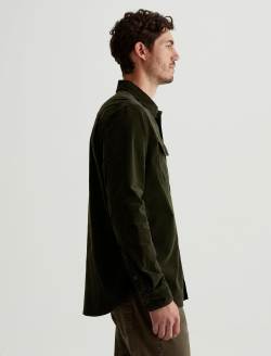 Aiden Utility Corduroy Shirt Sulfur Dried Cedar Classic Button Up Corduroy Shirt MENS TOPS Photo 4