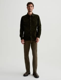Aiden Utility Corduroy Shirt Sulfur Dried Cedar Classic Button Up Corduroy Shirt MENS TOPS Photo 5