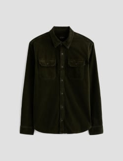 Aiden Utility Corduroy Shirt Sulfur Dried Cedar Classic Button Up Corduroy Shirt MENS TOPS Photo 1