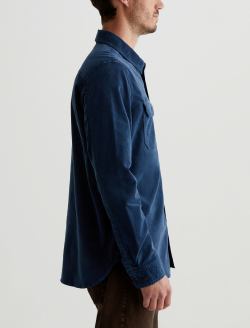 Aiden Utility Corduroy Shirt Sulfur Marine Haze Classic Button Up Corduroy Shirt MENS TOPS Photo 3