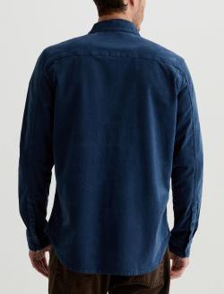 Aiden Utility Corduroy Shirt Sulfur Marine Haze Classic Button Up Corduroy Shirt MENS TOPS Photo 5