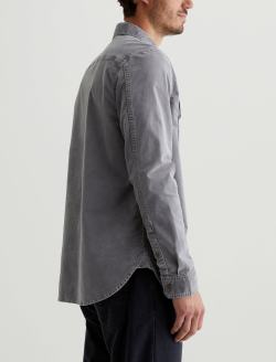 Aiden Utility Corduroy Shirt Sulfur Tuscany Stone Classic Button Up Corduroy Shirt MENS TOPS Photo 3