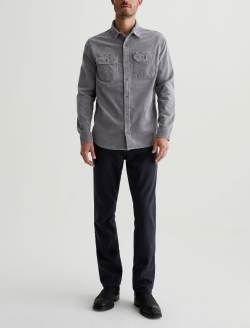 Aiden Utility Corduroy Shirt Sulfur Tuscany Stone Classic Button Up Corduroy Shirt MENS TOPS Photo 4