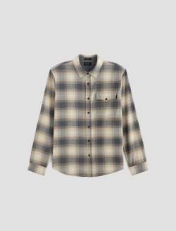 Wesley Shirt Shadow Plaid Dark Grey Multi Relaxed Long Sleeve MENS TOPS Photo 1
