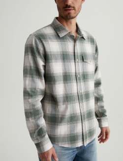 Wesley Shirt Shadow Plaid Green Multi Relaxed Long Sleeve MENS TOPS Photo 3