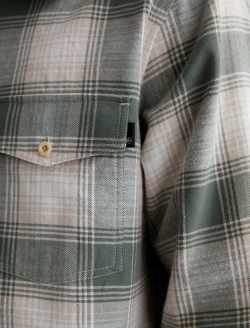 Wesley Shirt Shadow Plaid Green Multi Relaxed Long Sleeve MENS TOPS Photo 6
