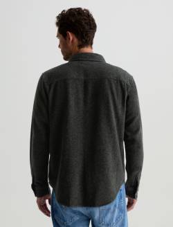 Wesley Utility Shirt Heather Charcoal Relaxed Long Sleeve MENS TOPS Photo 8