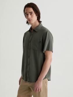 Wesley Short Sleeve Shirt Shady Moss Relaxed Button-Up Shirt MENS TOPS Photo 7