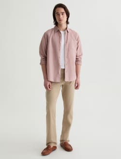 Wesley Shirt Desert Mauve Relaxed Long Sleeve MENS TOPS Photo 5