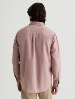 Wesley Shirt Desert Mauve Relaxed Long Sleeve MENS TOPS Photo 8