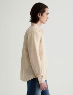Wesley Shirt Natural Ivory Relaxed Long Sleeve MENS TOPS Photo 5