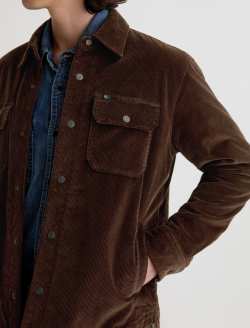 Elias Corduroy Shirt Jacket Raw Umber Shirt Jacket MENS TOPS Photo 3