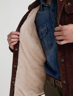 Elias Corduroy Shirt Jacket Raw Umber Shirt Jacket MENS TOPS Photo 6