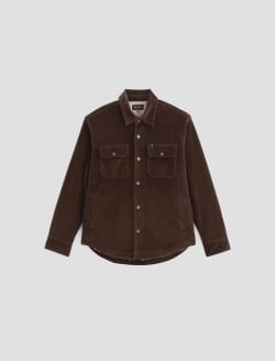 Elias Corduroy Shirt Jacket Raw Umber Corduroy Shirt Jacket MENS TOPS Photo 1