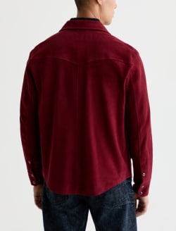 Elias Shirt Jacket Cherry Swing Relaxed Suede Western Overshirt MENS TOPS Photo 8