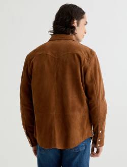 Elias Suede Shirt Jacket Canyon Amber Suede Relaxed Western Shirt Jacket MENS TOPS Photo 8
