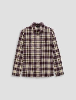 Mason Work Shirt Purple Multi Classic Button Up MENS TOPS Photo 1