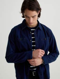 Mason Work Shirt Island Night Easy Button Down MENS TOPS Photo 3