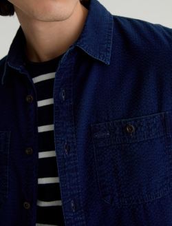 Mason Work Shirt Island Night Easy Button Down MENS TOPS Photo 6