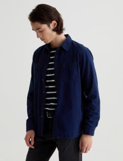 Mason Work Shirt Island Night Easy Button Down MENS TOPS Photo 7