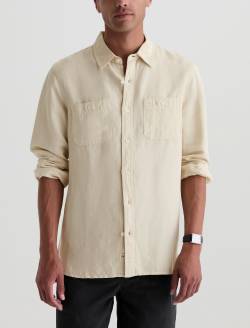 Mason Work Shirt Champagne Classic Button Up MENS TOPS Photo 2