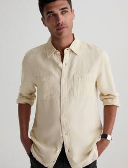 Mason Work Shirt Champagne Classic Button Up MENS TOPS Photo 3