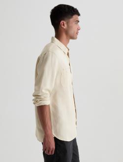 Mason Work Shirt Champagne Classic Button Up MENS TOPS Photo 4
