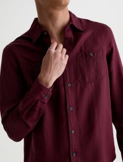 Mason Work Shirt Cherry Swing Easy Linen Button Down MENS TOPS Photo 3