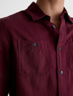 Mason Work Shirt Cherry Swing Easy Linen Button Down MENS TOPS Photo 6
