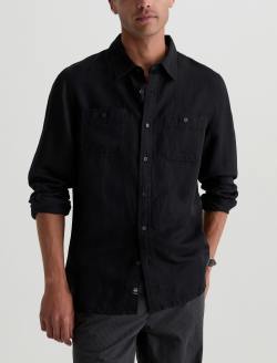 Mason Work Shirt True Black Classic Button Up MENS TOPS Photo 2