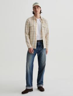 Curtis Work Shirt Natural Multi Utility Button Down MENS TOPS Photo 5