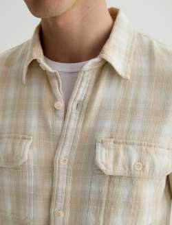 Curtis Work Shirt Natural Multi Utility Button Down MENS TOPS Photo 6